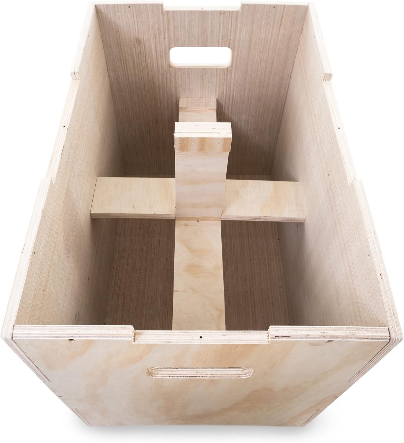 imageProsourceFit 3in1 Wood Plyometric Jump Box For Cross Conditioning Agility Vertical Jump Training ampamp Plyo Workouts Beige 30L x 24W x 20HBeige 30 x 24 x 20