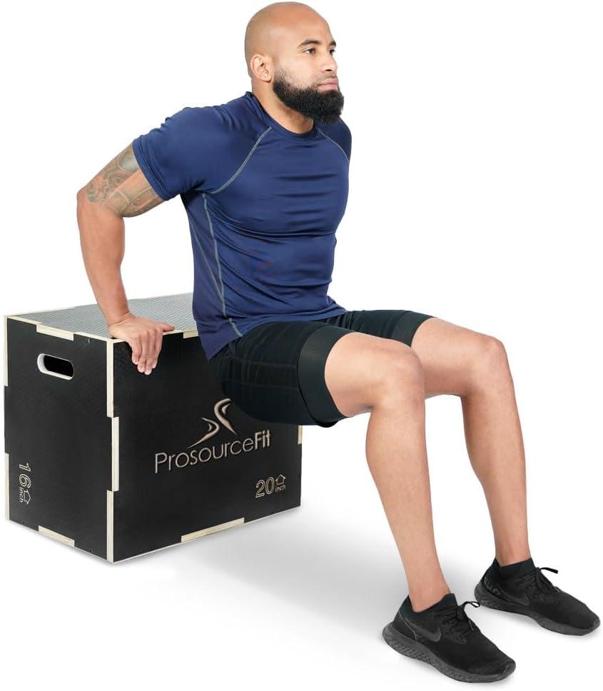 imageProsourceFit 3in1 Wood Plyometric Jump Box For Cross Conditioning Agility Vertical Jump Training ampamp Plyo Workouts Beige 30L x 24W x 20HBlack 24 x 16 x 20