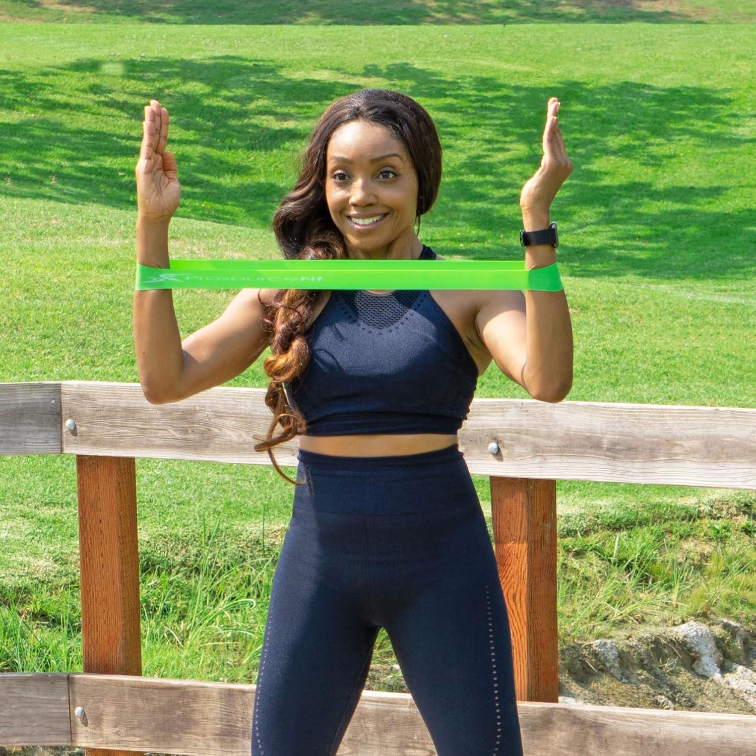 imageProsourceFit Fabric Loop Resistance Bands Set with AntiSlip Grip Mini Workout Bands for Fitness Training to Tone Legs Glutes and BootyMulticolor