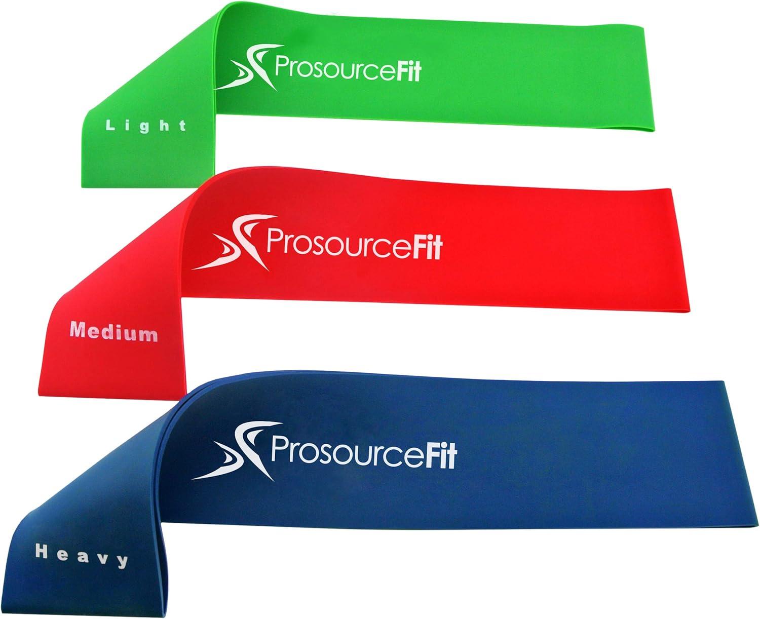 imageProsourceFit Fabric Loop Resistance Bands Set with AntiSlip Grip Mini Workout Bands for Fitness Training to Tone Legs Glutes and BootyMulticolor