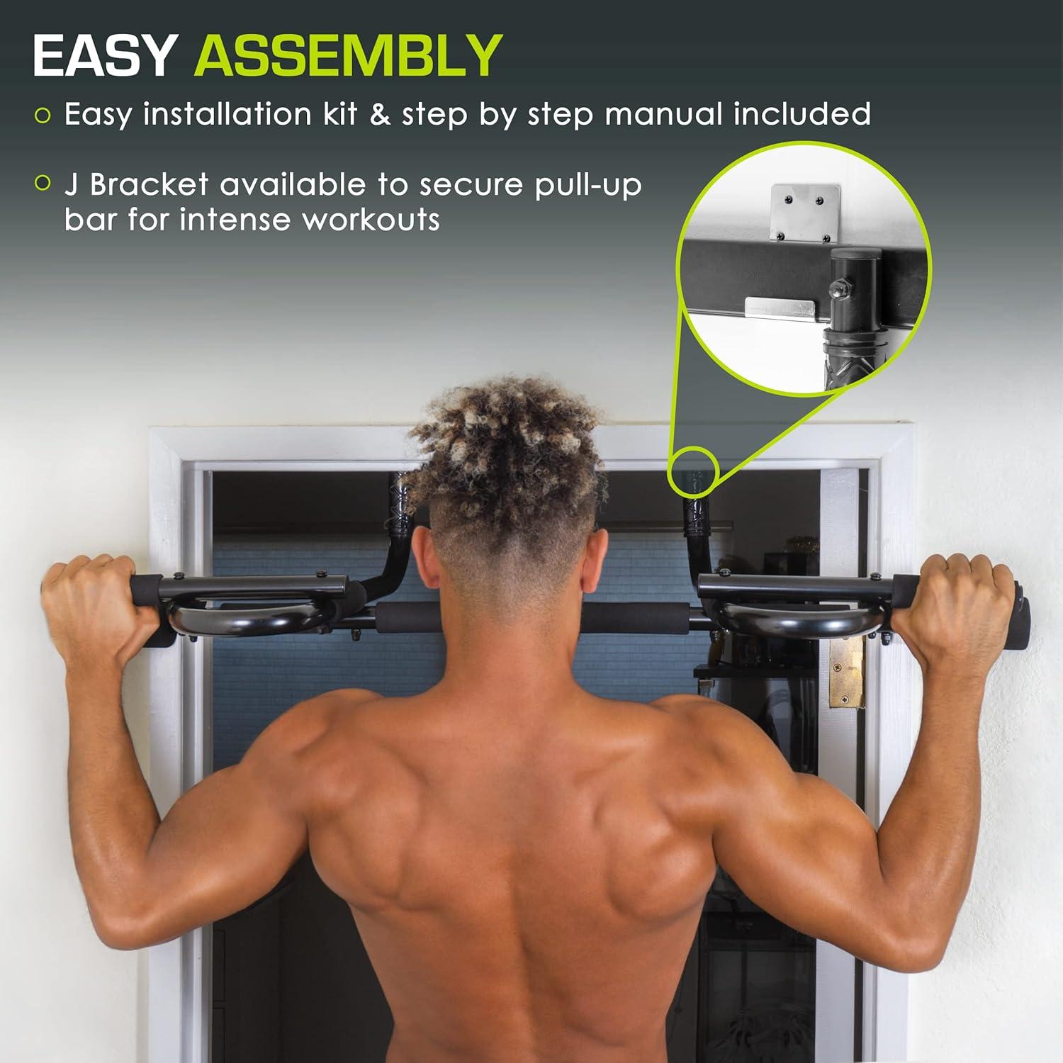 imageProsourceFit Foldable Pull Up BarDoorway Trainer for Multi Use Fitness ampamp Home Gym ExerciseMulti Grip
