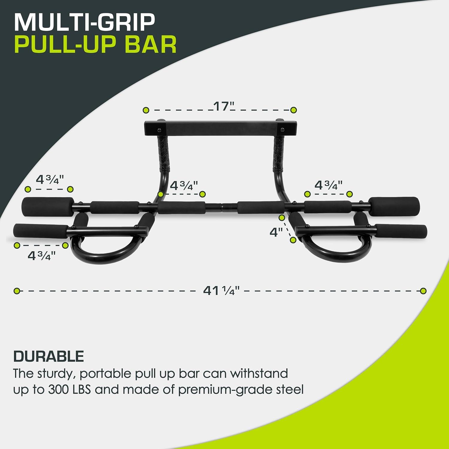 imageProsourceFit Foldable Pull Up BarDoorway Trainer for Multi Use Fitness ampamp Home Gym ExerciseMulti Grip