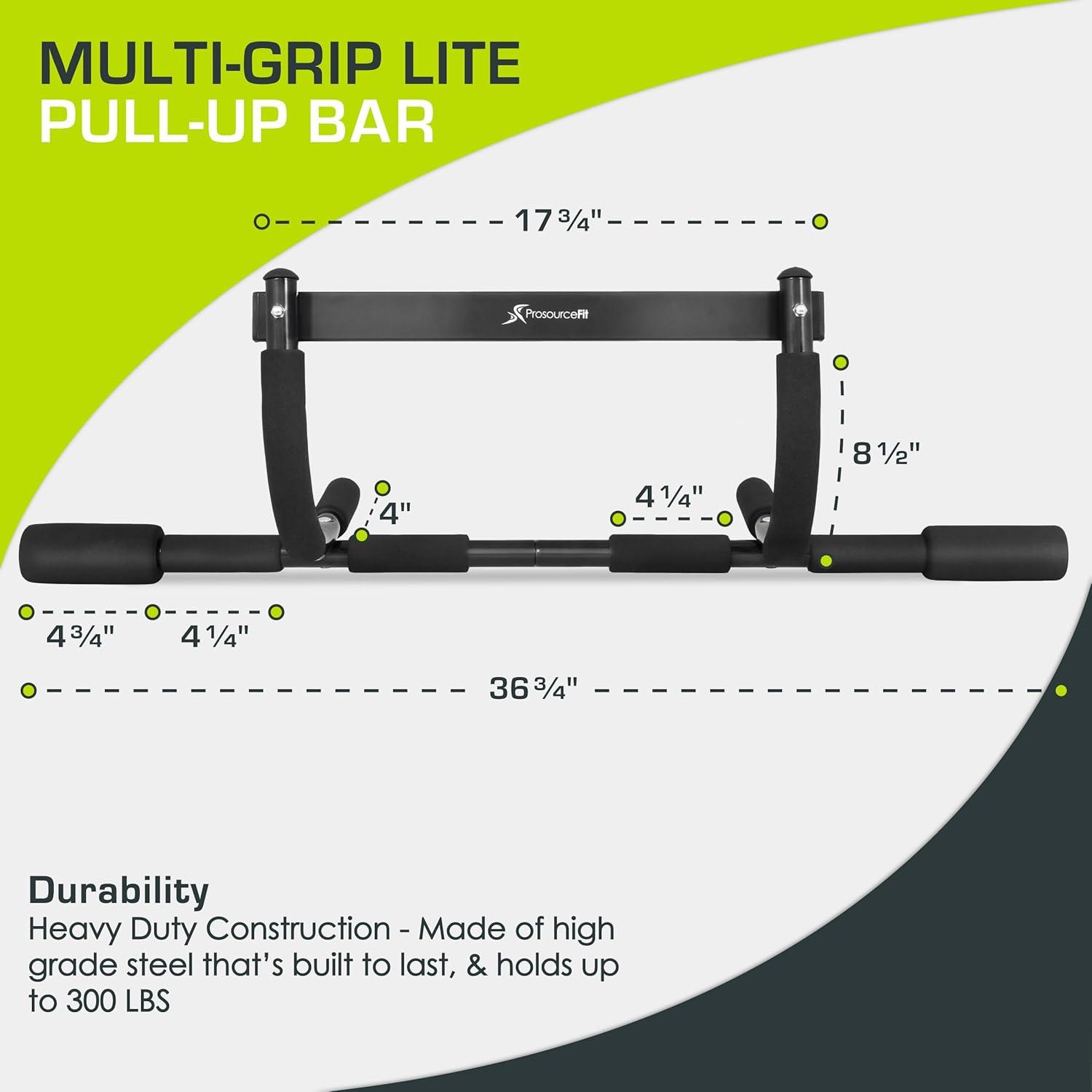 imageProsourceFit Foldable Pull Up BarDoorway Trainer for Multi Use Fitness ampamp Home Gym ExerciseMulti Grip Light