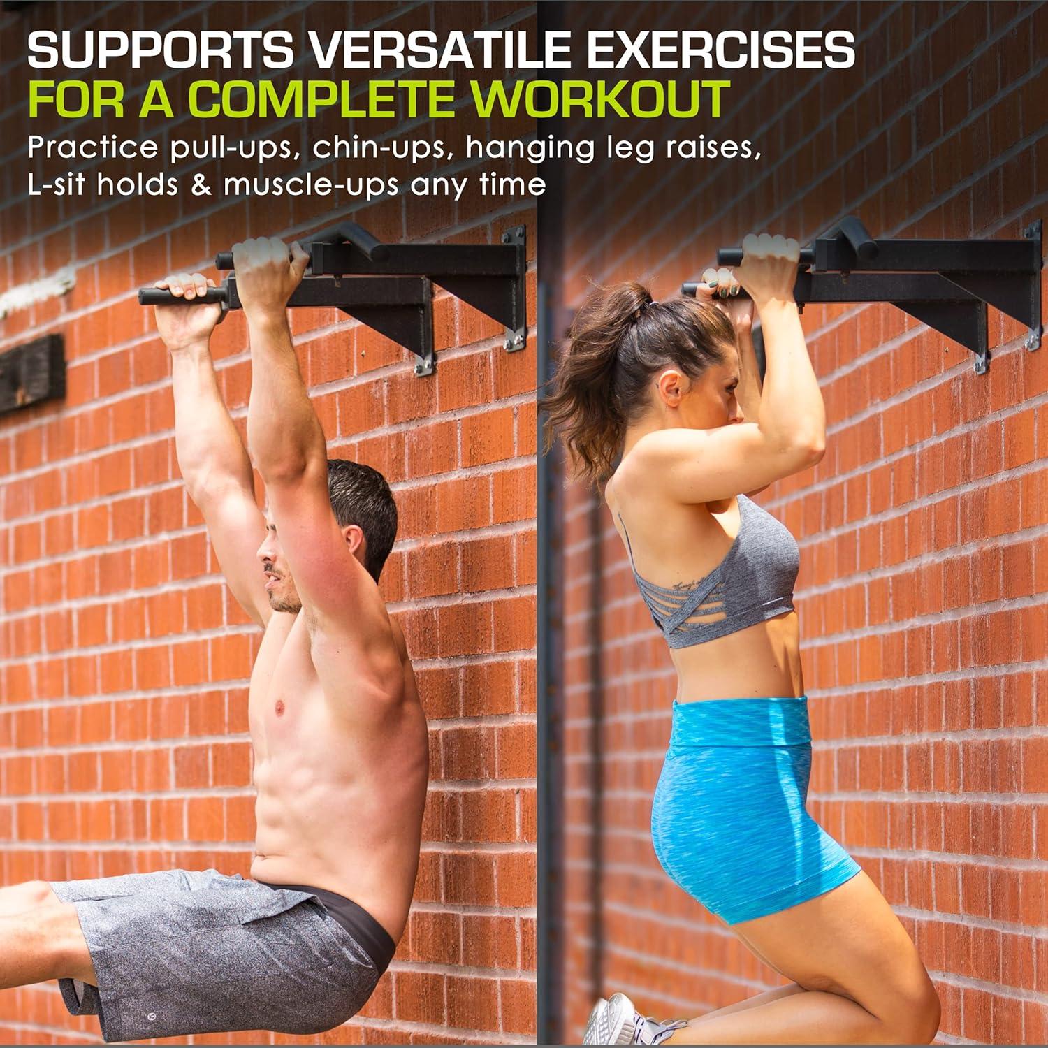 imageProsourceFit Foldable Pull Up BarDoorway Trainer for Multi Use Fitness ampamp Home Gym ExerciseWall Mount