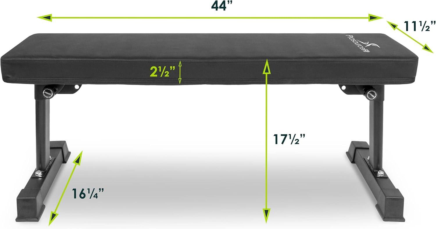 imageProsourceFit Foldable ampamp Adjustable MultiPurpose Weight Bench for Home and Gym FullBody Strength Training Workouts Fitness Exercises and Weight TrainingFlat