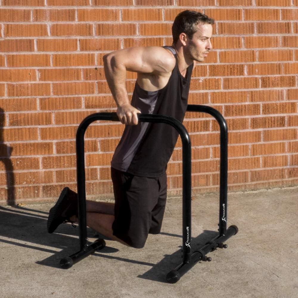 imageProsourceFit Power Dip Station Adjustable Height Upper Body Equipment for Home GymBlack