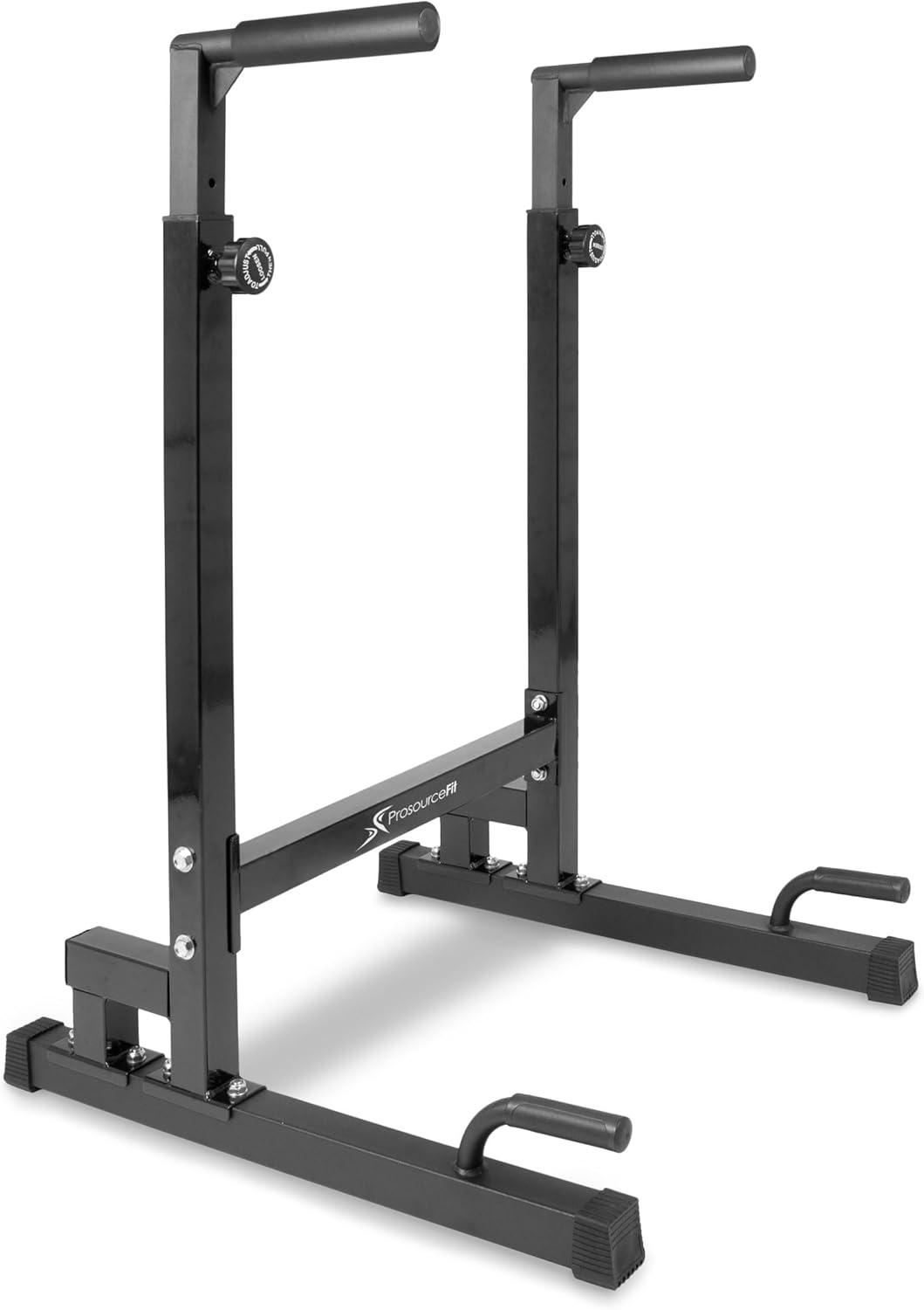 imageProsourceFit Power Dip Station Adjustable Height Upper Body Equipment for Home GymBlack