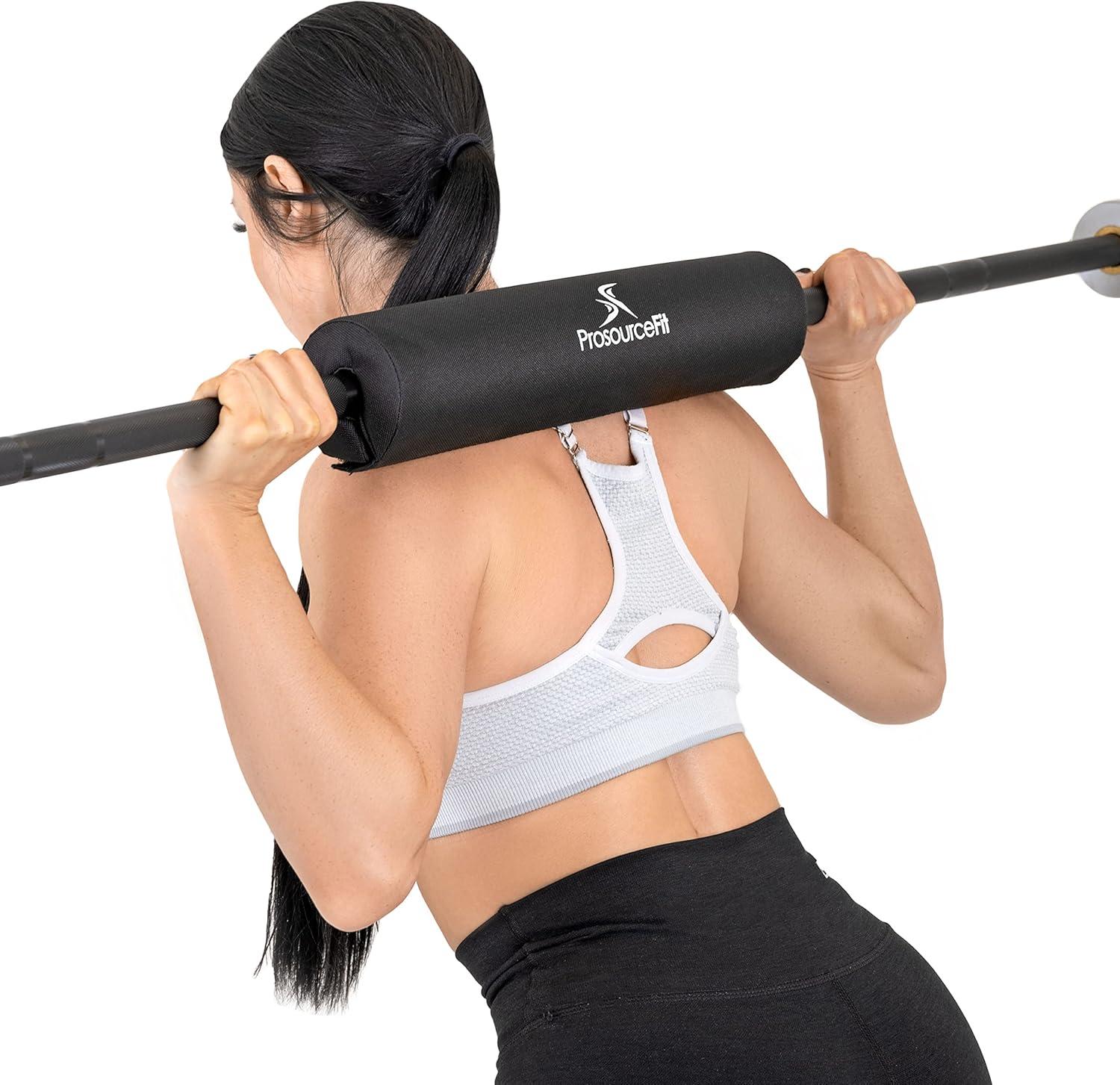 imageProsourceFit Weight Lifting Barbell Pad Thick Protective Padding for Neck ampamp Shoulders for Squats Hip Thrusts LungesFlap Closure