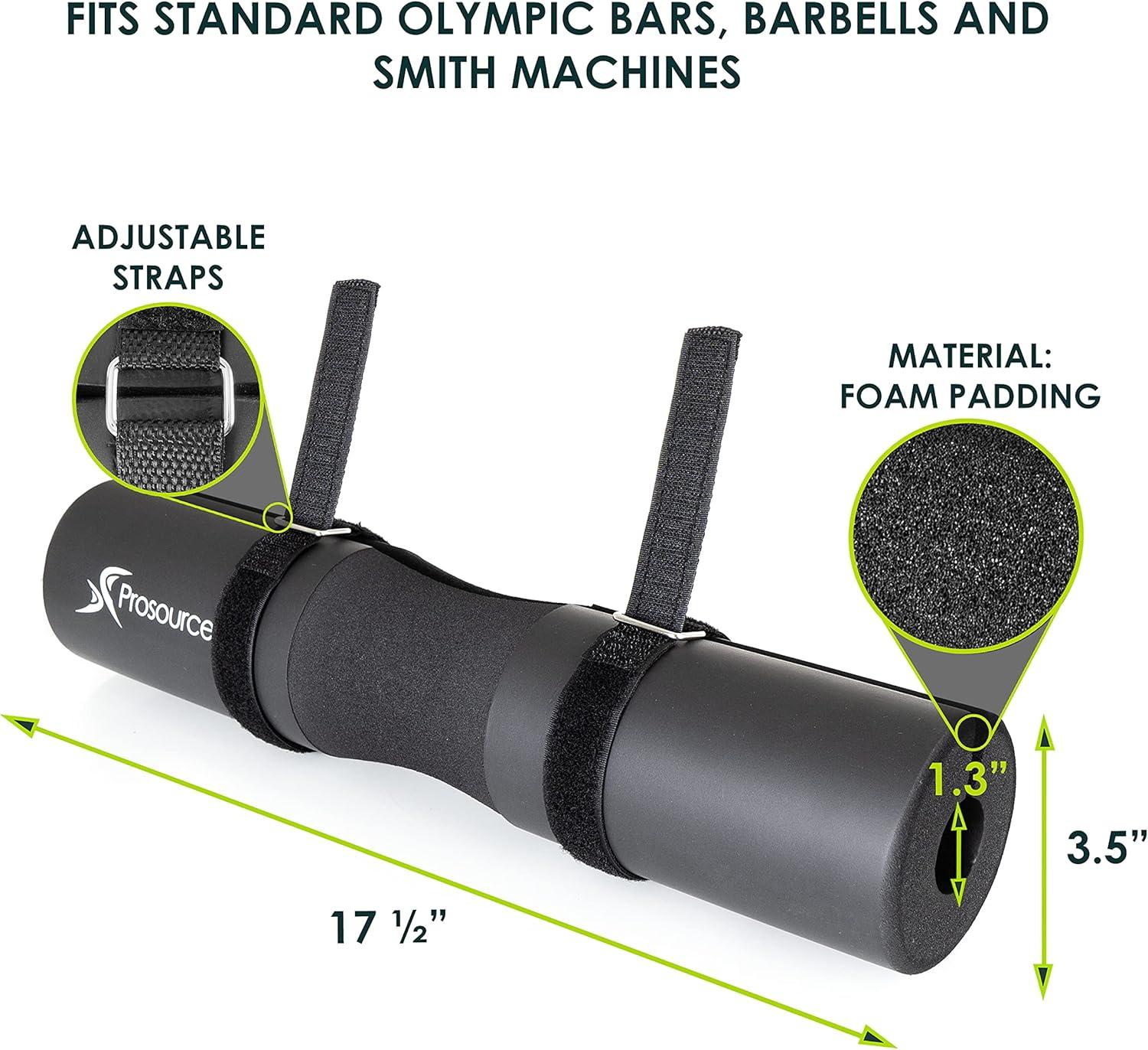 imageProsourceFit Weight Lifting Barbell Pad Thick Protective Padding for Neck ampamp Shoulders for Squats Hip Thrusts LungesStrap Closure