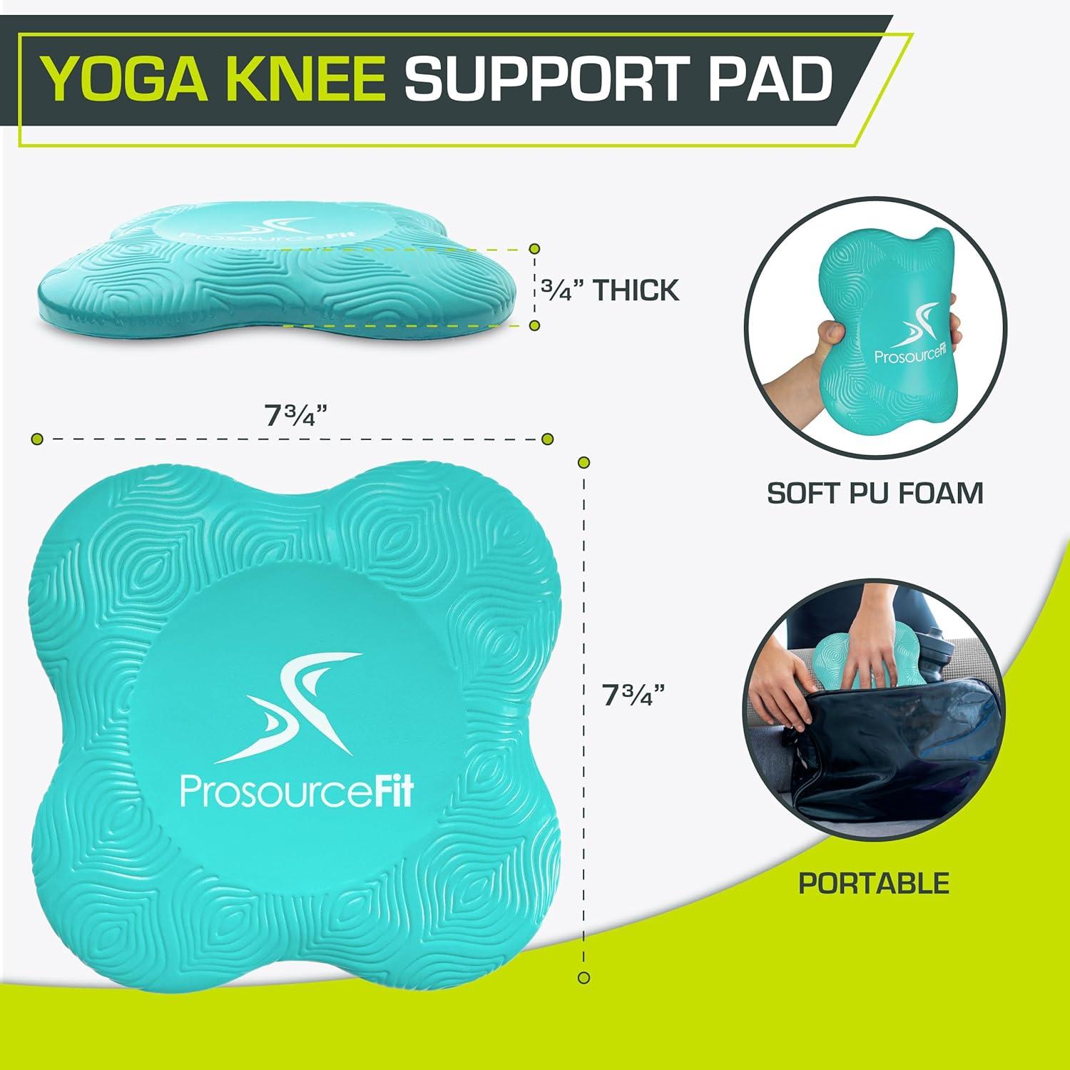 imageProsourceFit Yoga Knee Support Pads Set of 2 NonSlip Knee Pad for Yoga Pilates Meditation and Stretching Exercise Yoga Accessories for Knee Support for Men and Women PurpleGreen