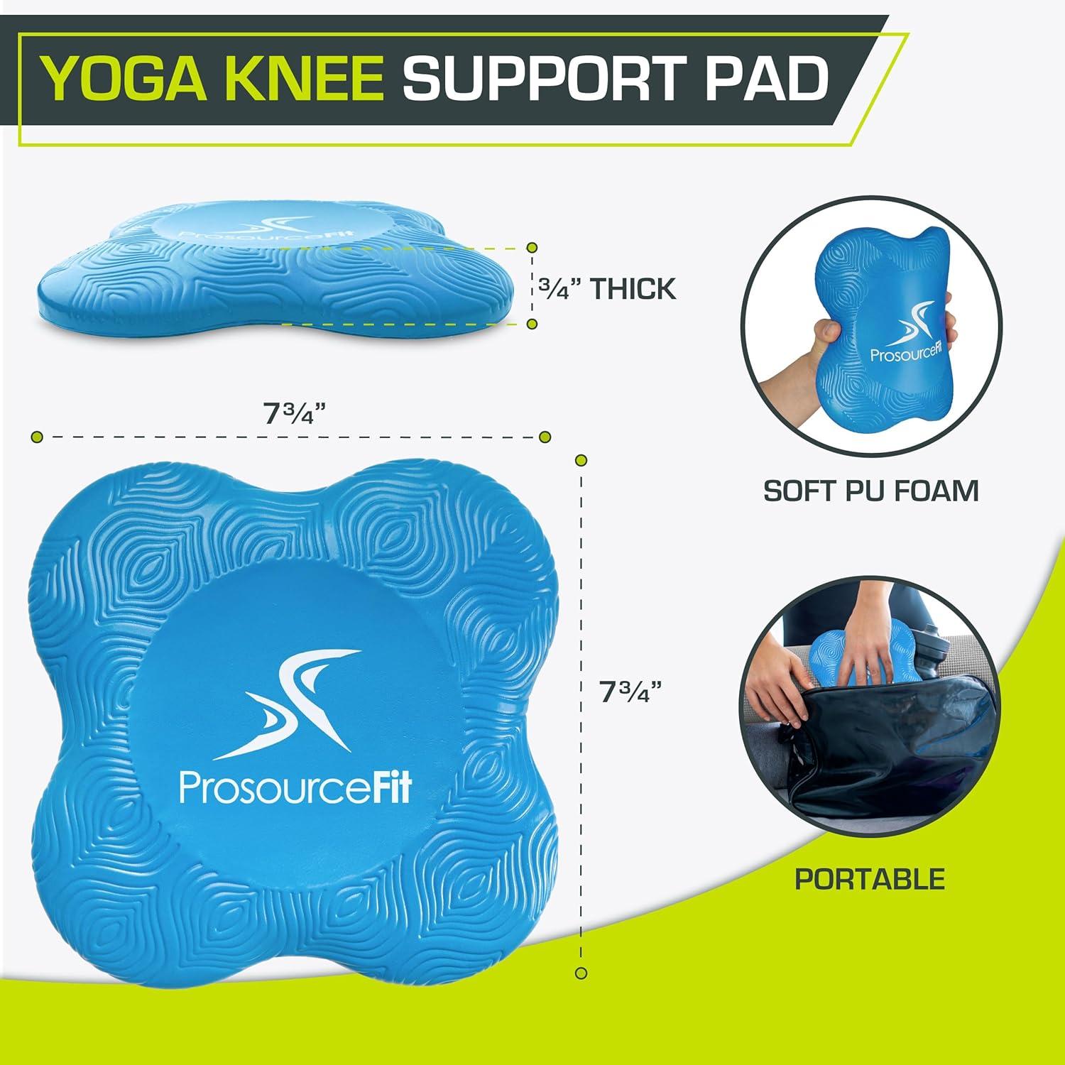 imageProsourceFit Yoga Knee Support Pads Set of 2 NonSlip Knee Pad for Yoga Pilates Meditation and Stretching Exercise Yoga Accessories for Knee Support for Men and Women PurpleBlue