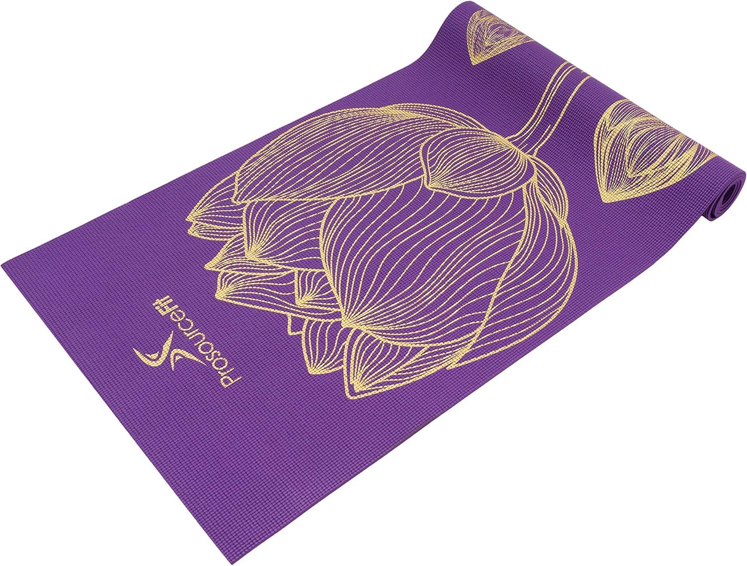 imageProsourceFit Yoga Mats 316 5mm Thick for Comfort ampamp Stability with Exclusive Printed DesignsFloret  Purple
