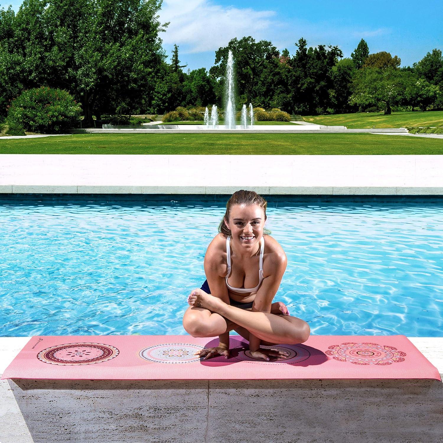 imageProsourceFit Yoga Mats 316 5mm Thick for Comfort ampamp Stability with Exclusive Printed DesignsSatya  Pink