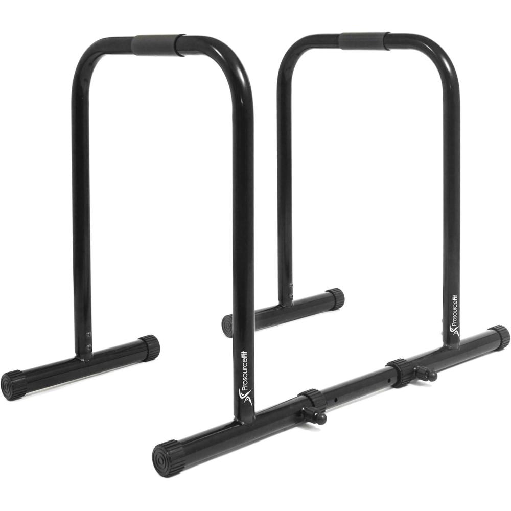 imageProsourceFit Power Dip Station Adjustable Height Upper Body Equipment for Home GymBlack