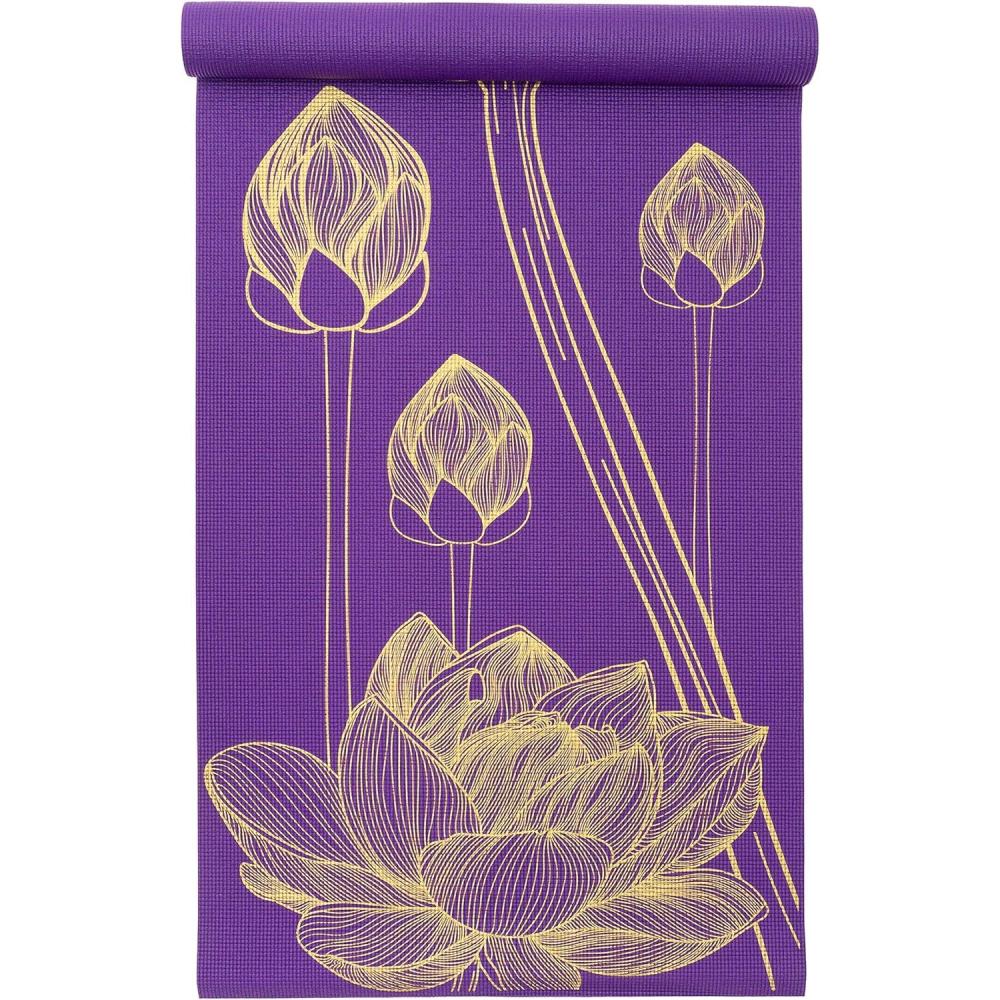 imageProsourceFit Yoga Mats 316 5mm Thick for Comfort ampamp Stability with Exclusive Printed DesignsFloret  Purple