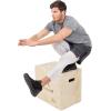 imageProsourceFit 3in1 Wood Plyometric Jump Box For Cross Conditioning Agility Vertical Jump Training ampamp Plyo Workouts Beige 30L x 24W x 20HBeige 24 x 20 x 16
