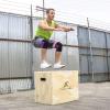 imageProsourceFit 3in1 Wood Plyometric Jump Box For Cross Conditioning Agility Vertical Jump Training ampamp Plyo Workouts Beige 30L x 24W x 20HBeige 24 x 20 x 16
