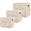 imageProsourceFit 3in1 Wood Plyometric Jump Box For Cross Conditioning Agility Vertical Jump Training ampamp Plyo Workouts Beige 30L x 24W x 20HBeige 24 x 20 x 16