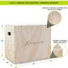 imageProsourceFit 3in1 Wood Plyometric Jump Box For Cross Conditioning Agility Vertical Jump Training ampamp Plyo Workouts Beige 30L x 24W x 20HBeige 30 x 24 x 20