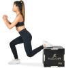 imageProsourceFit 3in1 Wood Plyometric Jump Box For Cross Conditioning Agility Vertical Jump Training ampamp Plyo Workouts Beige 30L x 24W x 20HBlack 16 x 12 x 14