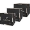imageProsourceFit 3in1 Wood Plyometric Jump Box For Cross Conditioning Agility Vertical Jump Training ampamp Plyo Workouts Beige 30L x 24W x 20HBlack 30 x 20 x 24