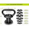 imageProsourceFit Adjustable 40lb Cast Iron Kettlebell Weight Set for Home Gym Strength Training