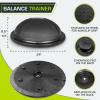 imageProsourceFit Balance Trainer Stability Exercise Half Ball with Resistance Bands and Pump for Yoga Aerobics Home Gym WorkoutBlack