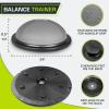 imageProsourceFit Balance Trainer Stability Exercise Half Ball with Resistance Bands and Pump for Yoga Aerobics Home Gym WorkoutGrey