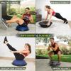 imageProsourceFit Balance Trainer Stability Exercise Half Ball with Resistance Bands and Pump for Yoga Aerobics Home Gym WorkoutGrey