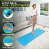imageProsourceFit Extra Thick Yoga and Pilates Mat  13mm 71inch Long High Density Exercise Mat with Comfort Foam and Carrying StrapAqua