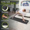 imageProsourceFit Extra Thick Yoga and Pilates Mat  13mm 71inch Long High Density Exercise Mat with Comfort Foam and Carrying StrapBlack
