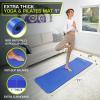 imageProsourceFit Extra Thick Yoga and Pilates Mat  13mm 71inch Long High Density Exercise Mat with Comfort Foam and Carrying StrapBlue