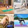 imageProsourceFit Extra Thick Yoga and Pilates Mat  13mm 71inch Long High Density Exercise Mat with Comfort Foam and Carrying StrapGrey
