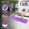 imageProsourceFit Extra Thick Yoga and Pilates Mat  13mm 71inch Long High Density Exercise Mat with Comfort Foam and Carrying StrapPurple