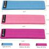 imageProsourceFit Fabric Loop Resistance Bands Set with AntiSlip Grip Mini Workout Bands for Fitness Training to Tone Legs Glutes and BootyPink  Purple  Aqua