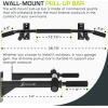 imageProsourceFit Foldable Pull Up BarDoorway Trainer for Multi Use Fitness ampamp Home Gym ExerciseWall Mount