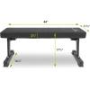 imageProsourceFit Foldable ampamp Adjustable MultiPurpose Weight Bench for Home and Gym FullBody Strength Training Workouts Fitness Exercises and Weight TrainingFlat