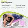 imageProsourceFit Ki Acupressure Mat and Pillow Set with 100 Natural Linen for BackNeck Pain Relief and Muscle RelaxationNatural Purpule