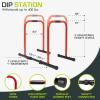 imageProsourceFit Power Dip Station Adjustable Height Upper Body Equipment for Home GymRed