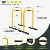 imageProsourceFit Power Dip Station Adjustable Height Upper Body Equipment for Home GymYellow