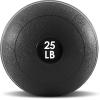 imageProsourceFit Slam Medicine Balls 5 10 15 20 25 30 50lbs Smooth and Tread Textured Grip Dead Weight Balls for Strength and Conditioning Exercises Cardio and Core WorkoutsClassic  Black