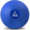 imageProsourceFit Slam Medicine Balls 5 10 15 20 25 30 50lbs Smooth and Tread Textured Grip Dead Weight Balls for Strength and Conditioning Exercises Cardio and Core WorkoutsBlue