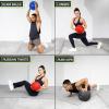 imageProsourceFit Slam Medicine Balls 5 10 15 20 25 30 50lbs Smooth and Tread Textured Grip Dead Weight Balls for Strength and Conditioning Exercises Cardio and Core WorkoutsBlue