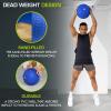 imageProsourceFit Slam Medicine Balls 5 10 15 20 25 30 50lbs Smooth and Tread Textured Grip Dead Weight Balls for Strength and Conditioning Exercises Cardio and Core WorkoutsBlue
