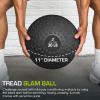 imageProsourceFit Slam Medicine Balls 5 10 15 20 25 30 50lbs Smooth and Tread Textured Grip Dead Weight Balls for Strength and Conditioning Exercises Cardio and Core WorkoutsTread  Black