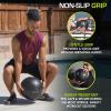 imageProsourceFit Slam Medicine Balls 5 10 15 20 25 30 50lbs Smooth and Tread Textured Grip Dead Weight Balls for Strength and Conditioning Exercises Cardio and Core WorkoutsClassic  Black