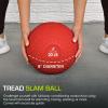 imageProsourceFit Slam Medicine Balls 5 10 15 20 25 30 50lbs Smooth and Tread Textured Grip Dead Weight Balls for Strength and Conditioning Exercises Cardio and Core WorkoutsRed