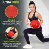 imageProsourceFit Slam Medicine Balls 5 10 15 20 25 30 50lbs Smooth and Tread Textured Grip Dead Weight Balls for Strength and Conditioning Exercises Cardio and Core WorkoutsRed