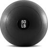 imageProsourceFit Slam Medicine Balls 5 10 15 20 25 30 50lbs Smooth and Tread Textured Grip Dead Weight Balls for Strength and Conditioning Exercises Cardio and Core WorkoutsClassic  Black