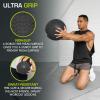 imageProsourceFit Slam Medicine Balls 5 10 15 20 25 30 50lbs Smooth and Tread Textured Grip Dead Weight Balls for Strength and Conditioning Exercises Cardio and Core WorkoutsTread  Black